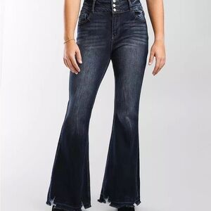 KanCan Dark Wash High-Rise Flare Jeans